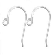 Ørekrog med kugle. 925 Sterling sølv. 21 mm. 1 par